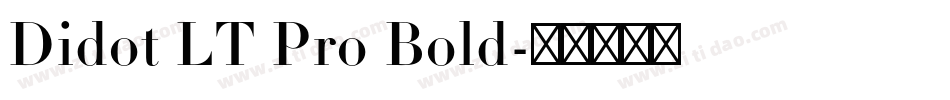 Didot LT Pro Bold字体转换